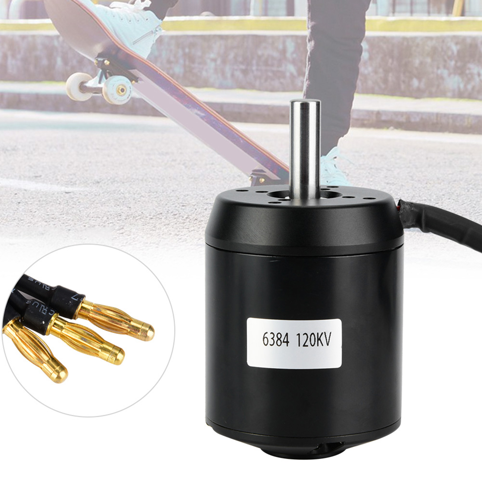 6384 Brushless Motor Sensored - มอเตอร์ไร้แปรงถ่านแบบมีเซ็นเซอร์ 6384 120KV BLDC สำหรับสกู๊ตเตอร์ไฟฟ้าและสเก็ตบอร์ด